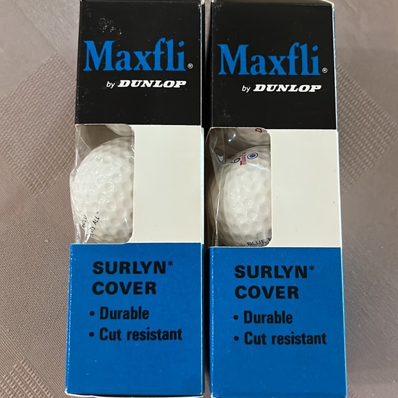 Vintage 6 Unused Dunlop Maxfli Blue Max Golf Balls with Surlyn cover. - Picture 4 of 8